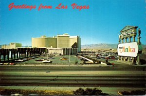 Nevada Las Vegas Greetings Showing Caesars Palace Paul Anka On Marquis Sign