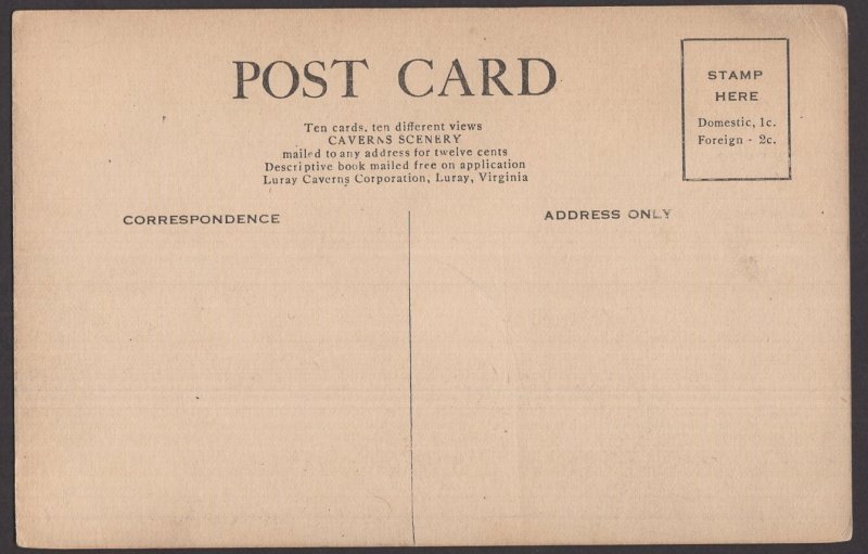 Virginia NATURAL BRIDGE Caverns of Luray Scenery Copyright 1906 ~ DB