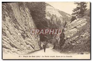 Old Postcard Gex La Roche Coupee Road Sickle