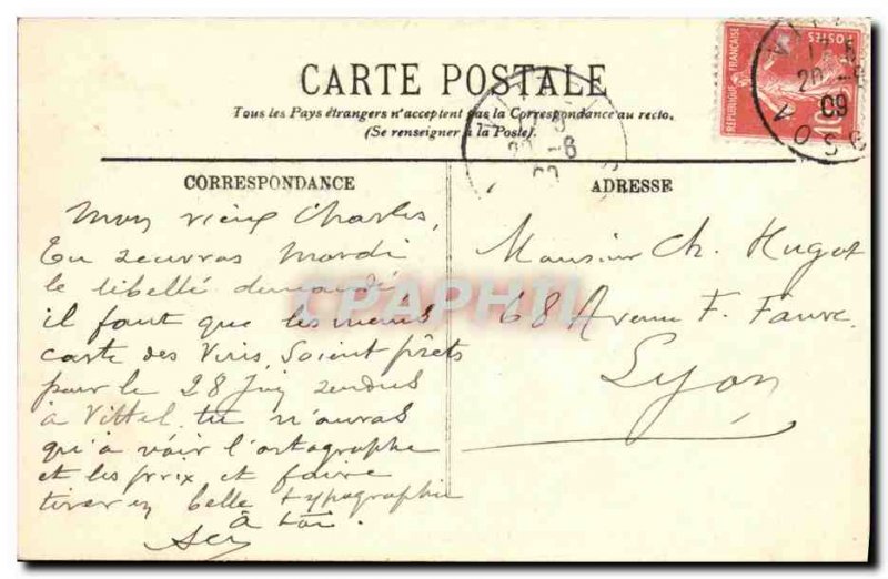 Old Postcard Vittel Source And Grand Hotel