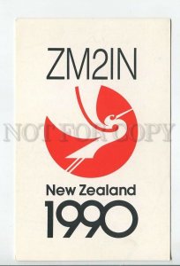 462926 1989 year New Zealand Wellington radio QSL card