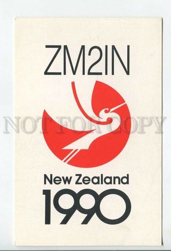 462926 1989 year New Zealand Wellington radio QSL card