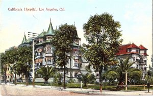 California Hospital Los Angeles California Divided Back c1915 Vintage Postcard