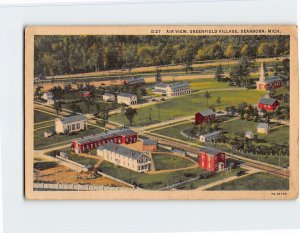 Postcard Air View, Greenfield Village, Dearborn, Michigan