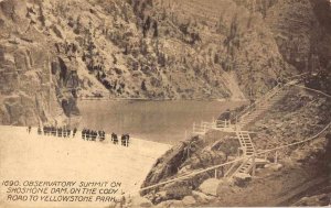 Yellowstone Park Shoshone Dam Cody Road Observatory Vintage Postcard AA10081