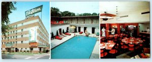 CLEVELAND, Ohio OH  Roadside EASTOWN MOTOR HOTEL Pool 1963  Long Postcard