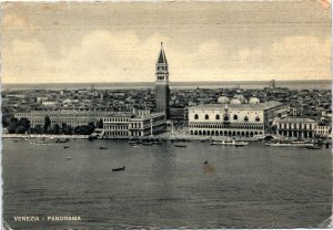 postcard Venice, Italy - Venice panorama posted 1953