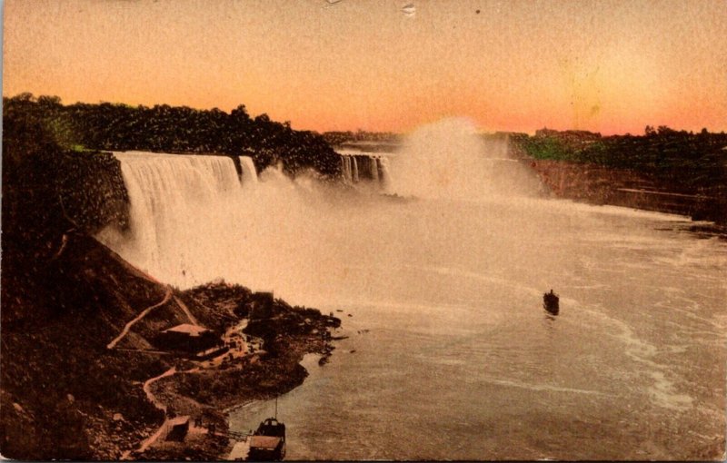 New York American and Horseshoe Falls Hancolored