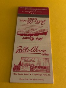 Vintage Matchbook Cover Falls-Akron Inn Motel Cuyahoga Falls, Ohio MB188