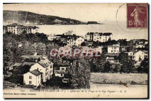 Old Postcard Hendaye Beach District and Cape Figuier