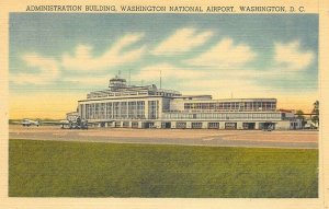 Washington DC National Airport Administration Building Airplanes Postcard