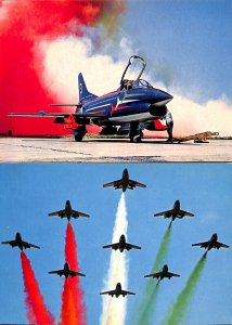 Italian aviation acrobatic planes Fiat G 91 squadron Italy unit of 2 postcards 