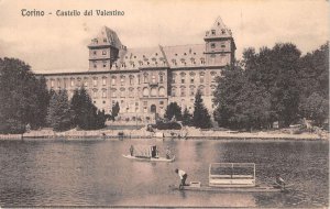 US20 Europe Italy Torino medieval castle Valentino rowboat