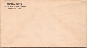 Hotel King Amarillo TX vintage stationery envelope cachet