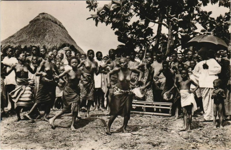 PC ETHNIC TYPES PORTO-NOVO DANSES DAHOMEY BENIN REAL PHOTO (A23568) 