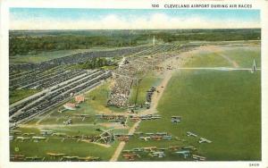 Air Races Birdseye Cleveland Airport 1920s Postcard Teich Braun 246