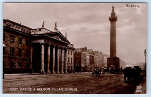 RPPC Post Office and Nelson Pillar DUBLIN Ireland Postcard