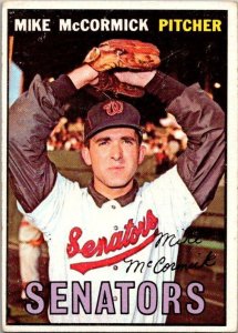 1967 Topps Baseball Card Mike McCormick Washington Senators sk2074