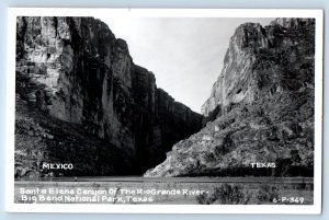 Big Bend National Park TX Postcard RPPC Photo Santa Elena Canyon RioGrande River