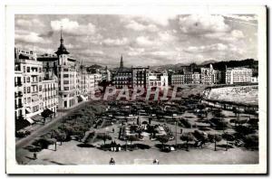 Old Postcard San Sebastian Jardines Aldesdi Eder