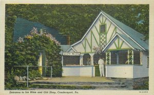 Coudersport Pennsylvania Ice Mines Gift Shop Entrance Postcard Teich 21-4368