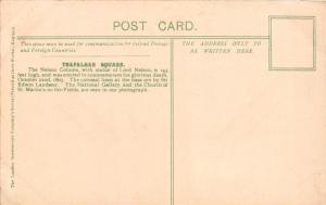 LONDON UK TRAFALGAR SQUARE~NELSON COLUMN & STATUE POSTCARD