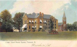 Court House Square Fremont Ohio 1908 Rotograph postcard