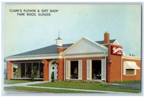 Park Ridge Illinois IL Postcard Clark's Flower And Gift Shop Scene c1960 Vintage