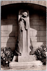 1954 Rouen Statue To Joan Of Arc On Right Spot Where Wood House Was Set Postcard