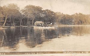 C80/ Ortonville Minnesota Mn Real Photo RPPC Postcard 1909 Foster Bay Boat Dock