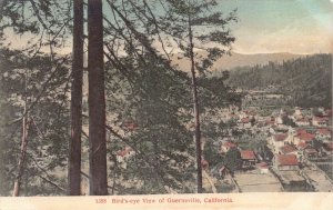 Hand Colored Postcard Birds Eye View of Guerneville, California~126492