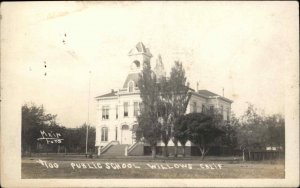 Willows CA Public School c1910 Real Photo Postcard