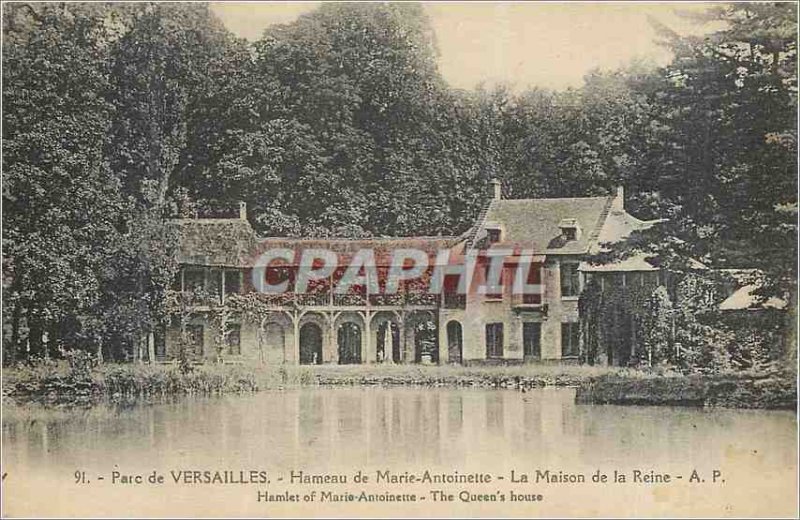 Postcard Old Park of Versailles Hamlet Marie Antoinette The Queen's House