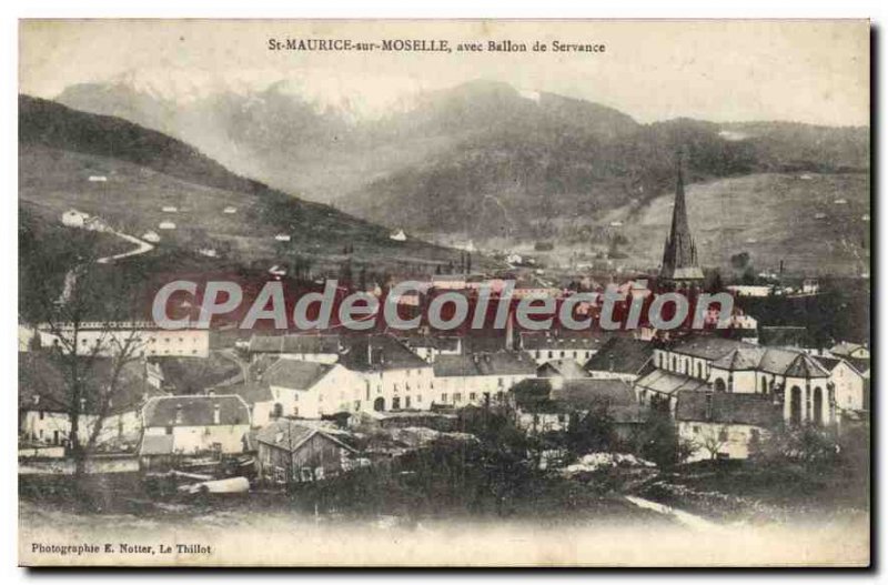 Postcard Old Moselle St Maurice sur Moselle with Balloon Servance