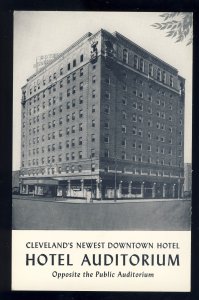 Cleveland, Ohio/OH Postcard, Hotel Auditorium