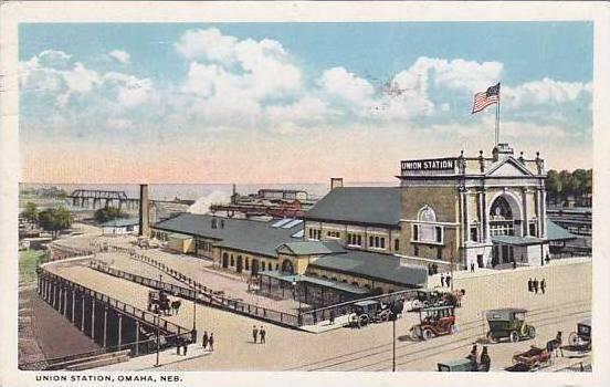 Nebraska Omaha Union Railroad Station 1920 Curteich