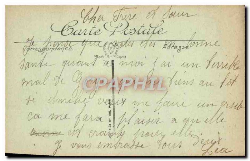 Old Postcard Paris Boulevard and La Porte Saint Denis