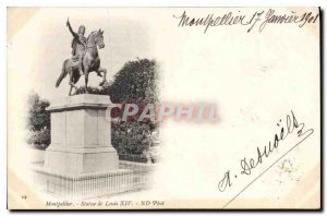 Postcard Old Montpellier statue of Louis XIV