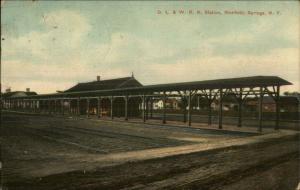 Richfield Springs NY DL&W RR Train Station Depot c1910 Postcard