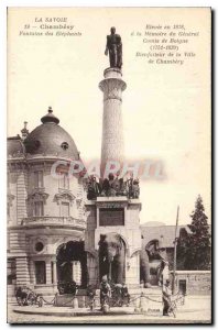 Old Postcard Chambery (Savoie) Fountain of Elephants