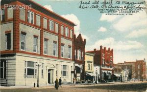 IA, Manchester, Iowa, Main Street, Looking East