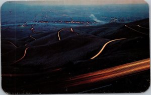 Postcard WA Clarkston - Lewiston Hill at Dusk