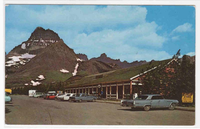 Swiftcurrent Motor Inn Cars Glacier National Park Montana postcard