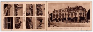 Av. Douaumont Verdun France Postcard Hotel Bellevue Restaurant c1920s Multiview