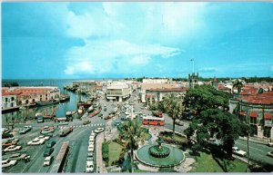 View of Trafalgar Square and Downtown Bridgetown Barbados West Indies Postcard