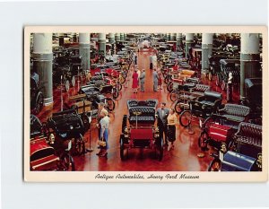 Postcard Antique Automobiles Henry Ford Museum Dearborn Michigan USA