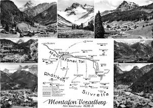 BG17449 map montafon vorarlberg multi views   austria CPSM 14.5x9cm