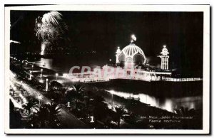 Postcard Old Nice Jetee Promenade Feerie Nocturne