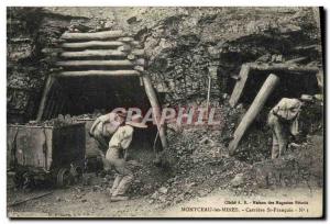 Old Postcard Ardoisieres Montceau les Mines St Francois Carriere TOP