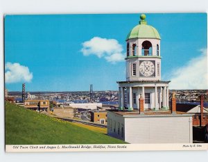 M-123457 Old Town Clock and Angus L MacDonald Bridge Halifax Canada